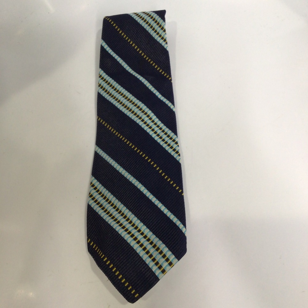 Vintage Brooks brothers navy blue striped neck tie men's one size‎